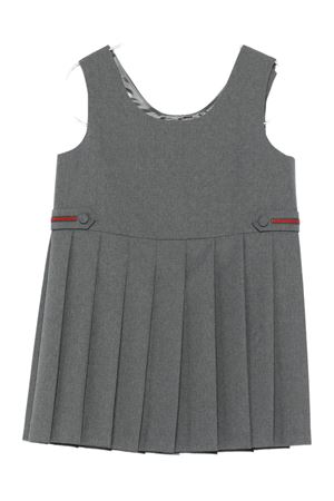 abito in cotone grigio GUCCI KIDS | 834384XWA1Z1401